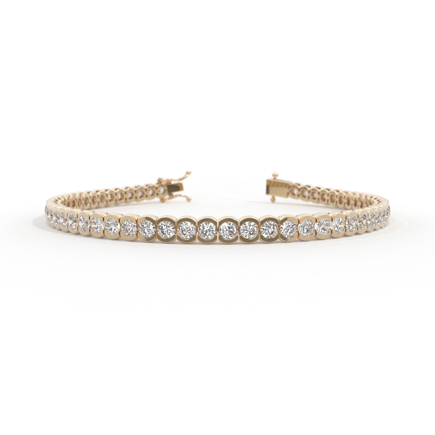 TENNIS HALF BEZEL  CLASSIC  2.75mm ROUND BRACELET